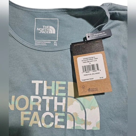 The North Face Women Blue Camo Tank XL - Picture 2 of 7